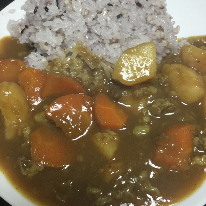 煮崩れなしのカレー